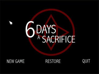 Cover of 6 Days a Sacrifice