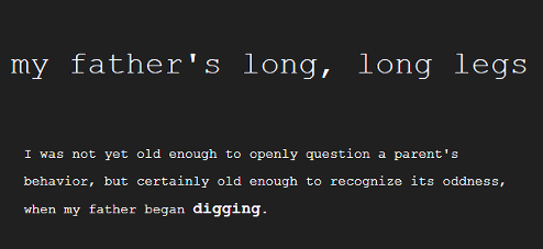 Cover of My Father's Long, Long Legs